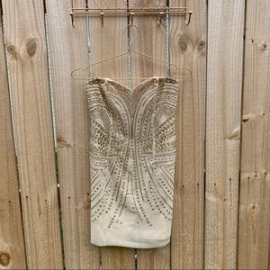 H&M Nude Beaded Dress